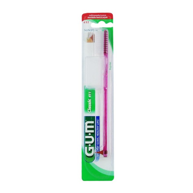GUM - 411 Classic Compact Soft Οδοντόβουρτσα | 1τμχ