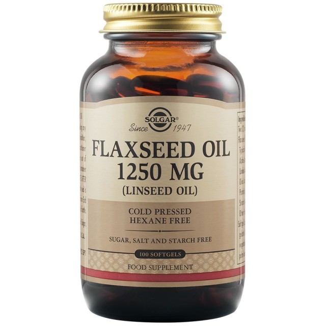 SOLGAR - Flaxseed Oil 1250 mg | 100 Softgels