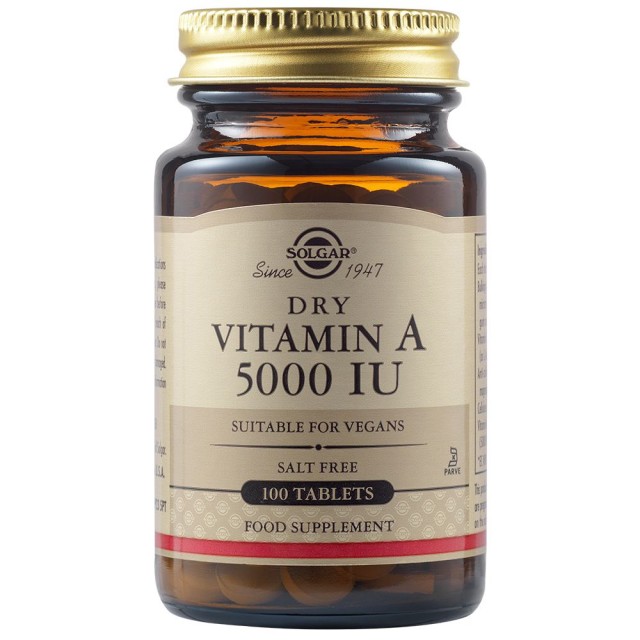 SOLGAR - Dry Vitamin A 5000 IU | 100 tabs