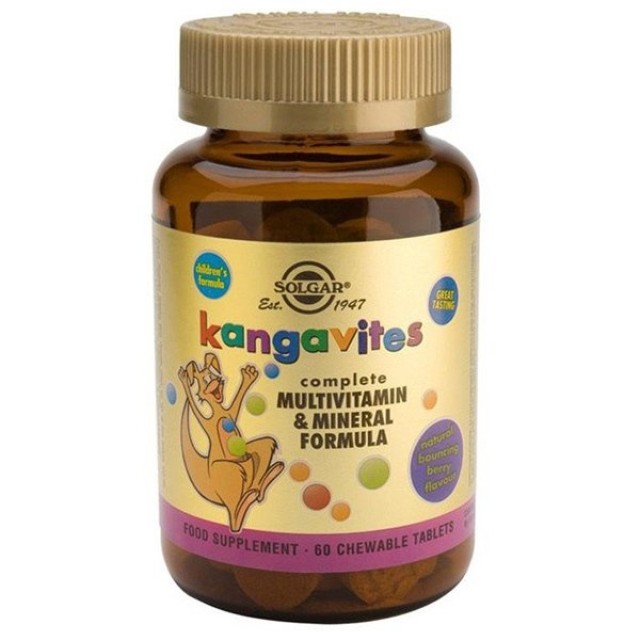 SOLGAR - Kangavites Complete Multivitamin & Mineral Formula Berry | 60chew. Tablets