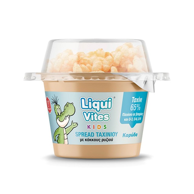 VICAN - Liqui Vites Kids Spread Ταχινιού με Κόκκους Ρυζιού Γεύση Καρύδας | 44gr