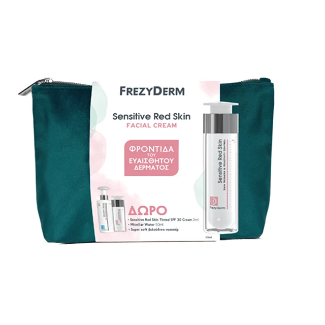 Frezyderm - Promo Sensitive Red Skin Facial Cream 50ml & Micellar Water 50ml & Sensitive Red Skin Tinted Spf 30 2 ml
