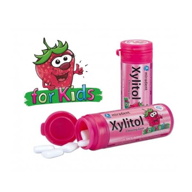 EUROMED - Miradent Xylitol strawberry for kids | 30τμχ