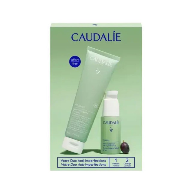 Caudalie Promo Vinopure Blemish Control Salicylic Serum Ορός Προσώπου κατά των Ατελειών, 30ml & Δώρο Vinopure Purifying Gel Cleanser Καθαριστικό Προσώπου κατά των Ατελειών, 150ml