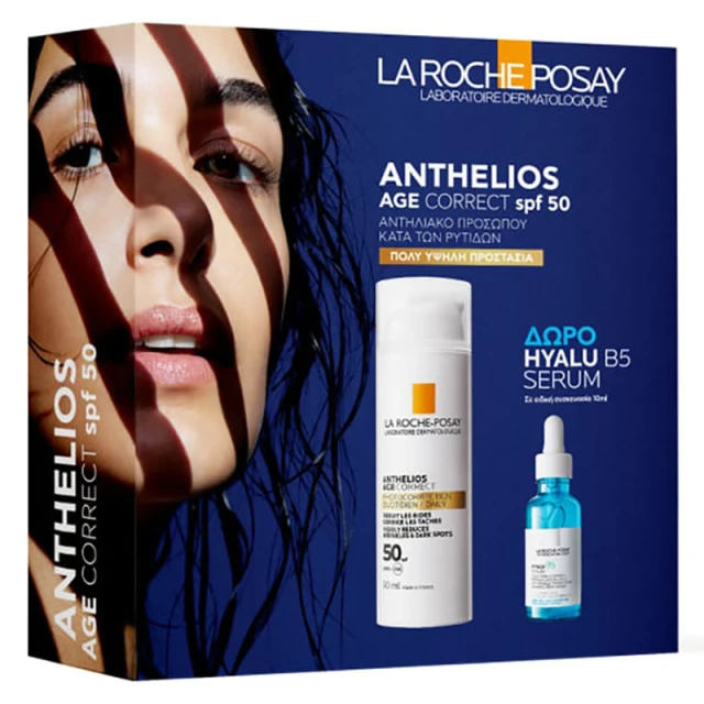 La Roche Posay Anthelios Age Correct Phytocorrection Daily Light Cream SPF50 50ml & ΔΩΡΟ Hyalu B5 Serum 10ml