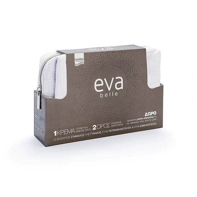 INTERMED - EVA BELLE Day Face Cream SPF15 (50ml) & Eva Belle Regenerating Serum (50ml) & Eva Belle Refreshing Hydrogel eye mask (1pair)