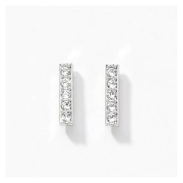 DALEE - Jewels Earrings No 05411 Rhodium Crystals Bar | 1 Ζευγάρι