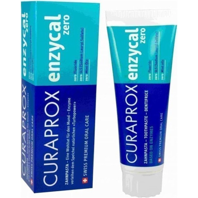 Curaprox Enzycal Zero Οδοντόκρεμα Χωρίς Φθόριο και Μέντα 75ml