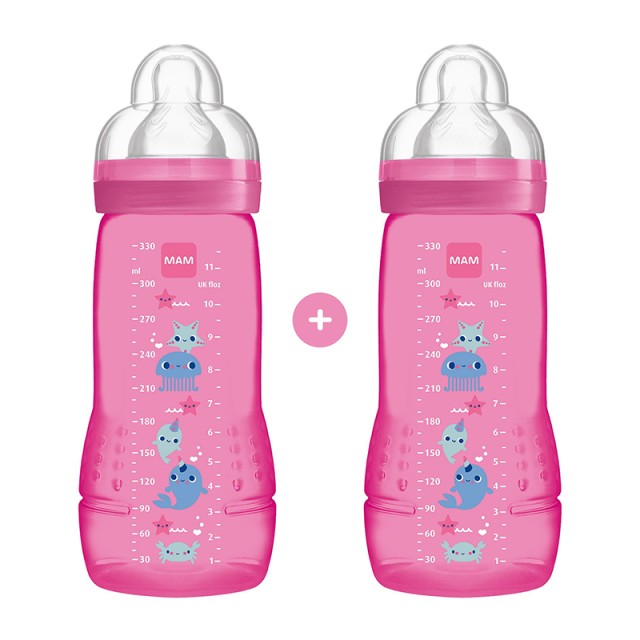 MAM - Easy Active™ Baby Bottle 4m+ Girl (365SG) | 2x330ml