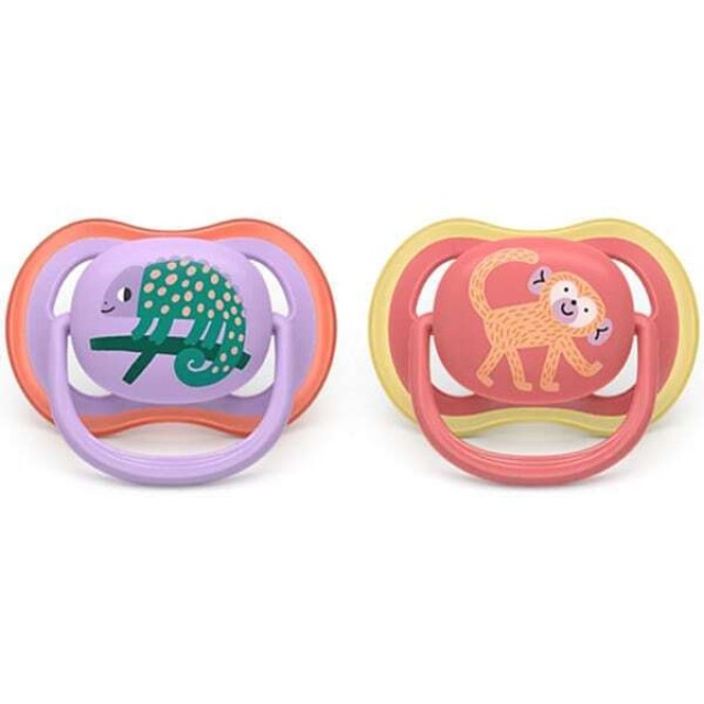 Philips Avent Ultra Air Nighttime Ορθοδοντικές Πιπίλες Σιλικόνης 6-18m Jungle Blue, 2τεμ