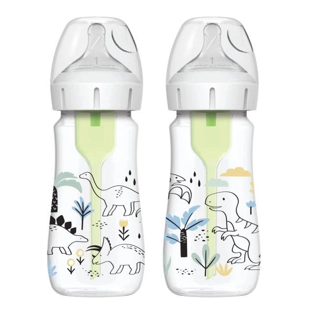DR.BROWNS - Μπιμπερό πλαστικό Options+ Anti-colic Δεινόσαυροι (2x270ml)