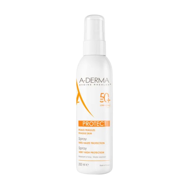 ADERMA -  Protect Spray SPF50+Αντηλιακό Spray για Υψηλή Προστασία | 200ml