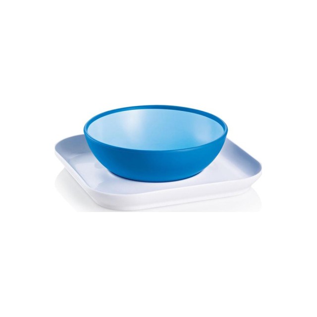 MAM - Babys bowl & plate Blue 6m+ | 1τμχ