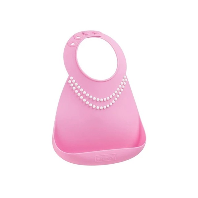 MAKE MY DAY - Baby Bib Tiffany Pink 6m+ | 1τμχ
