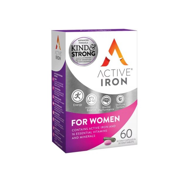 BIONAT - Active Iron For Women | 30caps & 30tabs