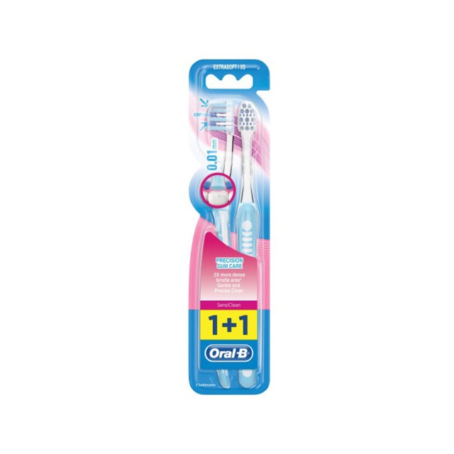 ORAL-B - Sensiclean Precision Gum Care Toothbrush Extra Soft (1+1) | 2τμχ