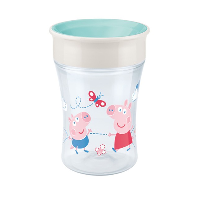 NUK - Magic Cup Peppa Pig με χείλος και καπάκι 8m+ 230ml
