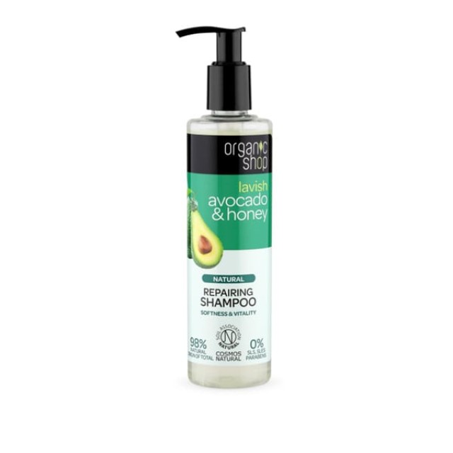 Organic Shop by Natura Siberica Avocado & Honey Repairing Shampoo Σαμπουάν Επανόρθωσης 280ml