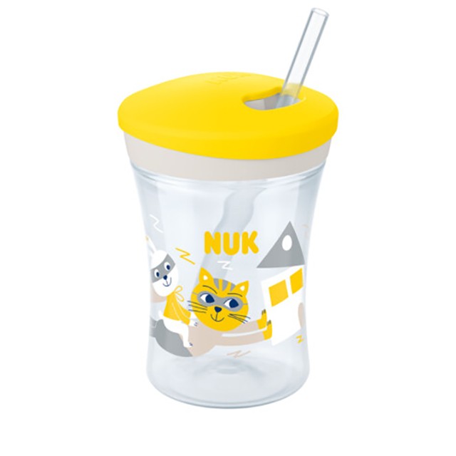 NUK - Action Cup με καλαμάκι Κίτρινο 12m+ (10.751.136) | 230ml