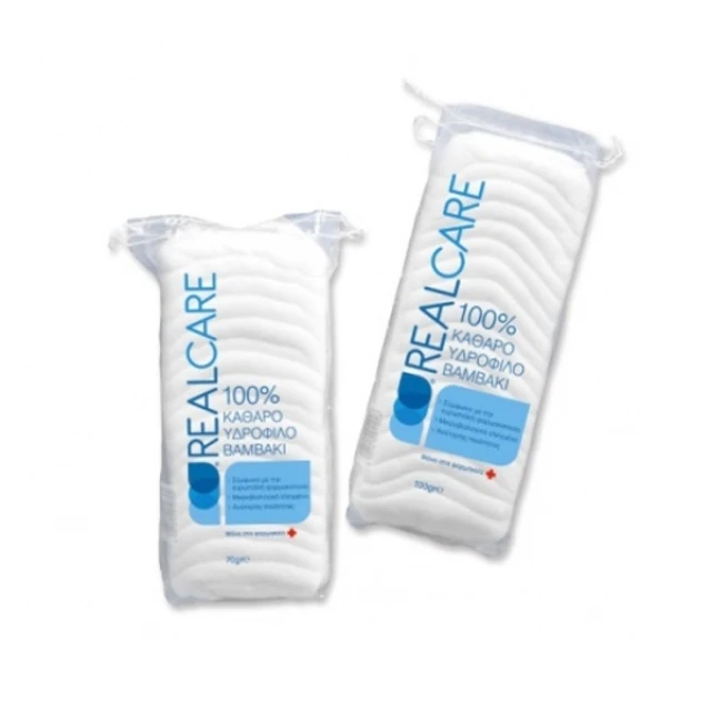 RealCare - 100% Καθαρό Υδρόφιλο Βαμβάκι | 70gr