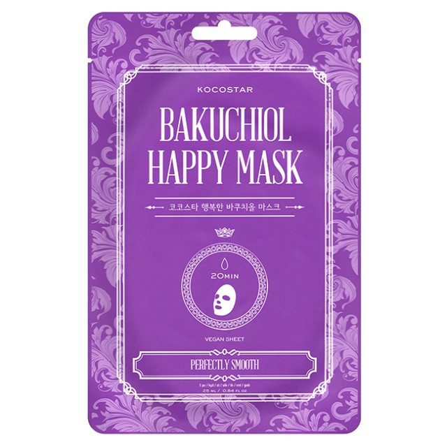 Kocostar Bakuchiol Happy Mask Μάσκα Προσώπου για Ανανεωμένη & Λεία Επιδερμίδα, 1τεμ