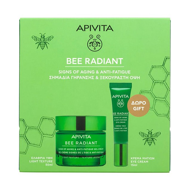Apivita - Promo Bee Radiant Signs of Aging & Anti-Fatigue Cream Light Texture 50ml & Eye Cream 15ml