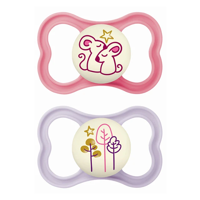 MAM - Air Night Colours of Nature Πιπίλα Σιλικόνης 6-16m Girl (217SG) | 2τμχ