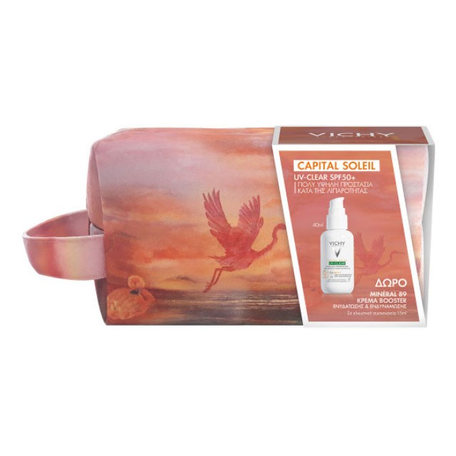 VICHY - Promo Capital Soleil UV-Clear Water Fluid Anti-Imperfections SPF50+ (40ml) & Mineral 89 Booster Cream Light (15ml)