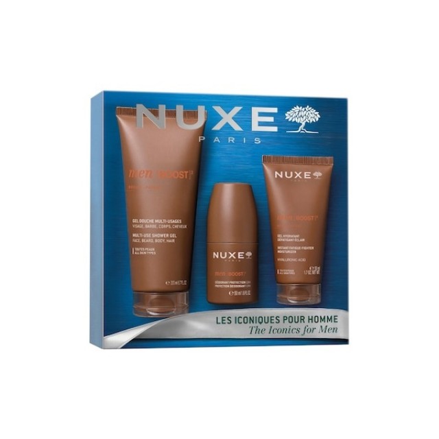 Nuxe Promo Men Shower Gel Αφρόλουτρο για Σώμα Μαλλιά & Πρόσωπο 200ml & 24H Deodorant 50ml & Moisturizing Gel 50ml