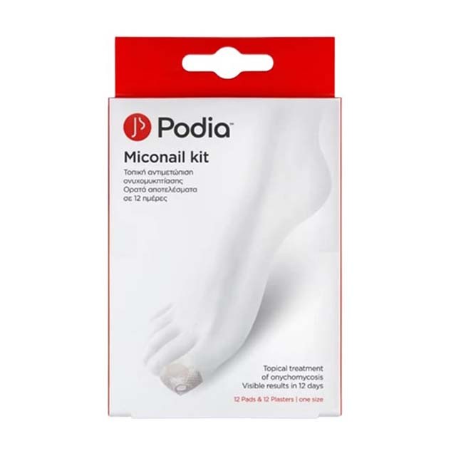Podia Miconail Kit Αυτοκόλλητα Επιθέματα για την Αντιμετώπιση της Ονυχομυκητίασης 12τεμ