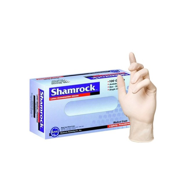 SHAMROCK - Γάντια latex μια χρήσης X-Large | 100 τμχ