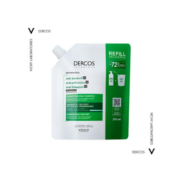 Vichy Dercos Anti-Dandruff DS Σαμπουάν Refill 390ml