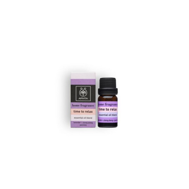 APIVITA - Home Fragrance Time to Relax Essential Oil Blend Levander Ylang Ylang Jasmine | 10ml