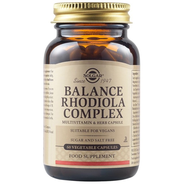 SOLGAR - Balance Rhodiola Complex | 60 Vegetable caps