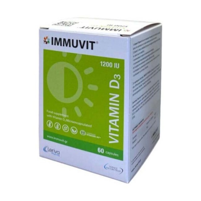 Leriva Pharma Immuvit Vitamin D3 1200IU, 60caps