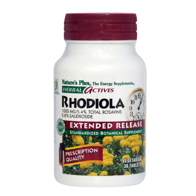 Natures Plus Herbal Actives Rhodiola Extended Release 30 ταμπλέτες