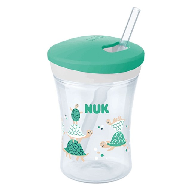 NUK - Action Cup με καλαμάκι Πράσινο 12m+ (10.751.320) | 230ml