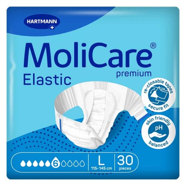 Hartmann Molicare Premium Elastic Πάνες Ακράτειας 6 Drops Large 30τμχ