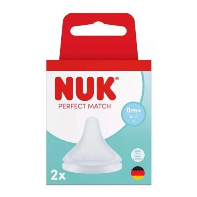 NUK Perfect Match Θηλή Σιλικόνης 0+ Small 2τμχ