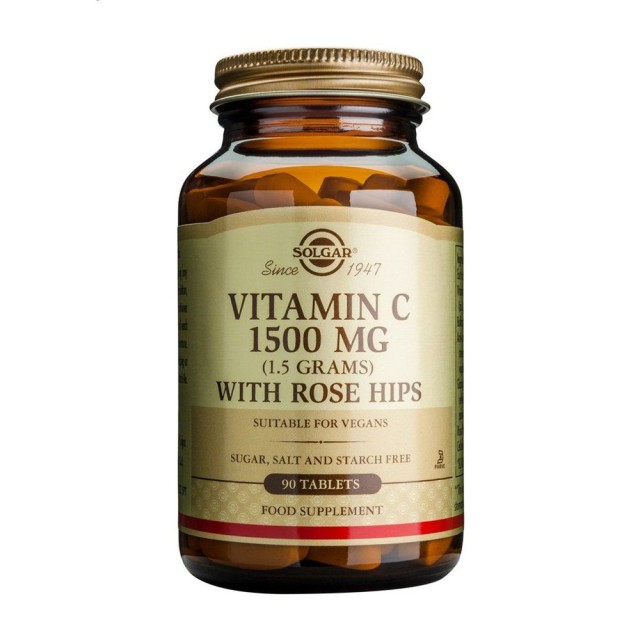 SOLGAR - Vitamin C with Rose Hips 1500mg | 90 tabs