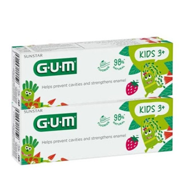 GUM - Promo Kids 3+ Toothpaste 1+1 Δώρο | 2x50ml