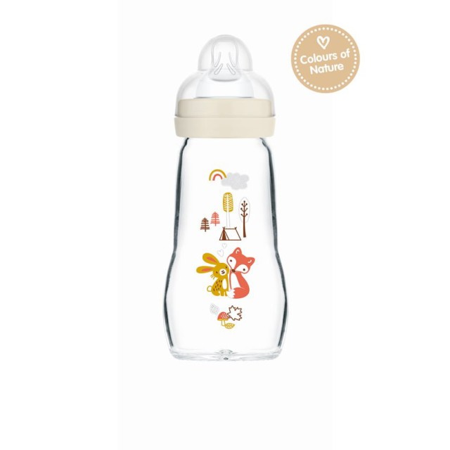 MAM - Feel Good Γυάλινο Μπιμπερό Colours Of Nature 2m+ Unisex (372SU) | 260ml