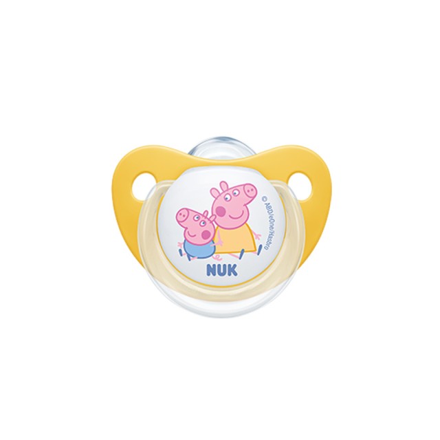 NUK - Peppa Pig Trendline Πιπίλα Σιλικόνης Κίτρινο 6-18m (10.736.725) | 1τμχ