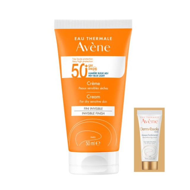 AVENE - Promo Creme SPF50+ & ΔΩΡΟ DermAbsolu Recontouring Mask (15ml) & Νεσεσέρ