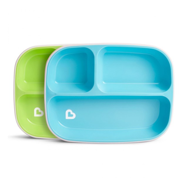 MUNCHKIN - Splash Divided Plates 6m+ Blue-Green | 2τμχ