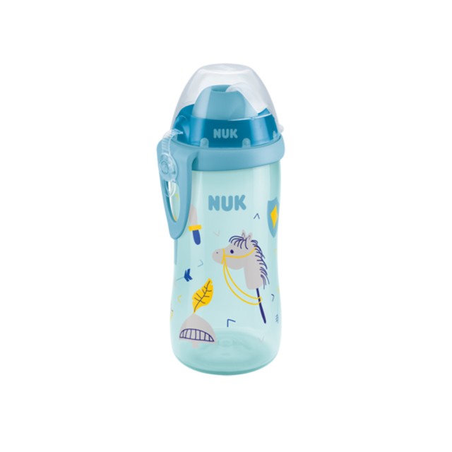 NUK - Flexi Cup Παγουράκι με καλαμάκι Soft Μπλε 12m+ (10.527.312) | 300 ml