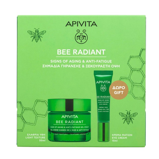Apivita - Promo Bee Radiant Signs of Aging & Anti-Fatigue Cream Light Texture 50ml & Eye Cream 15ml