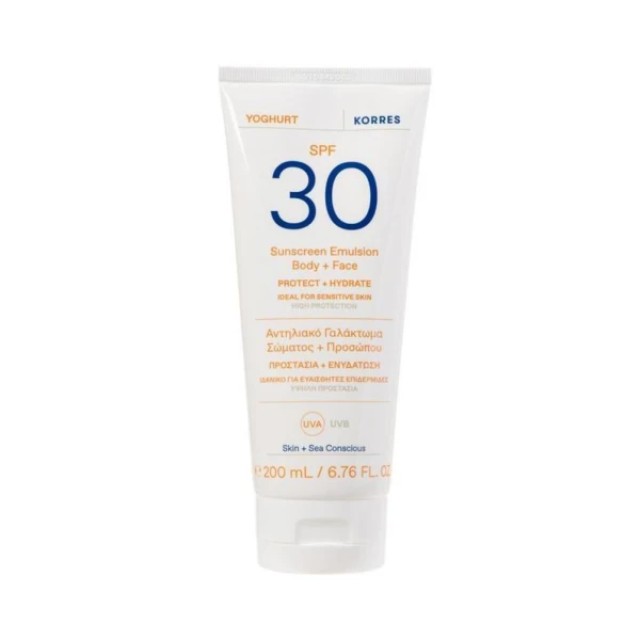 Korres Yoghurt Sunscreen Emulsion Body & Face SPF30, 200ml