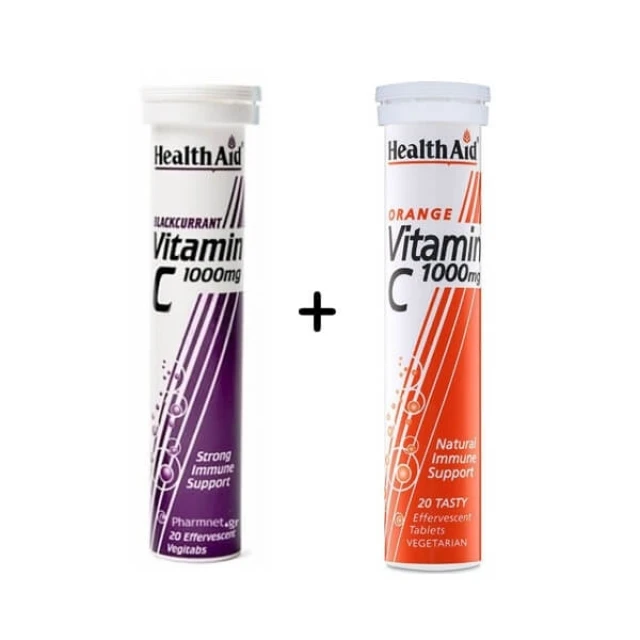 HEALTH AID - VitaminC 1000mg Φραγκοστάφυλο (20eff.tabs) & VitaminC 1000mg (20eff.tabs)