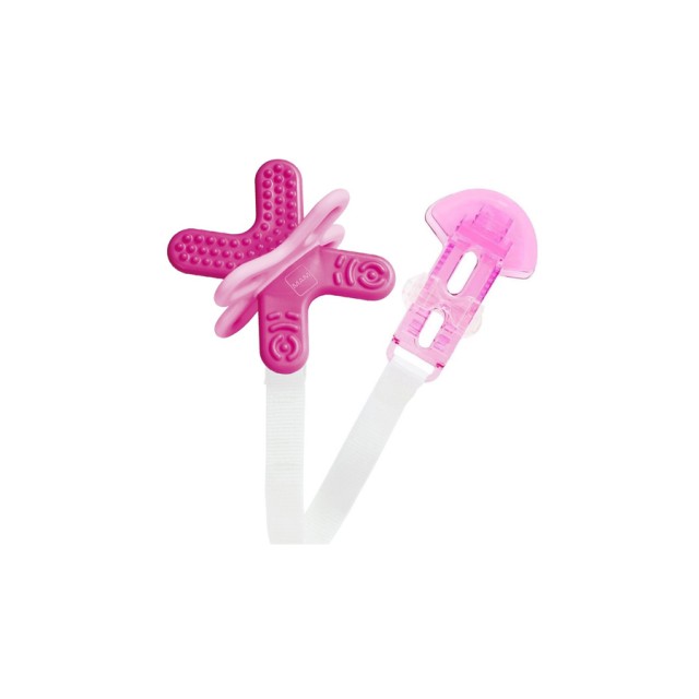 MAM - Bite & Relax & Clip 4m+ Phase 2 Pink  (566) | 1τμχ